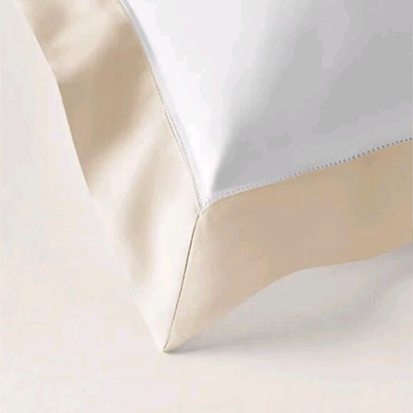 NEW RALPH LAUREN Organic Cotton Sateen Border Euro Sham Coastal Sand 624 TC - Picture 7 of 7